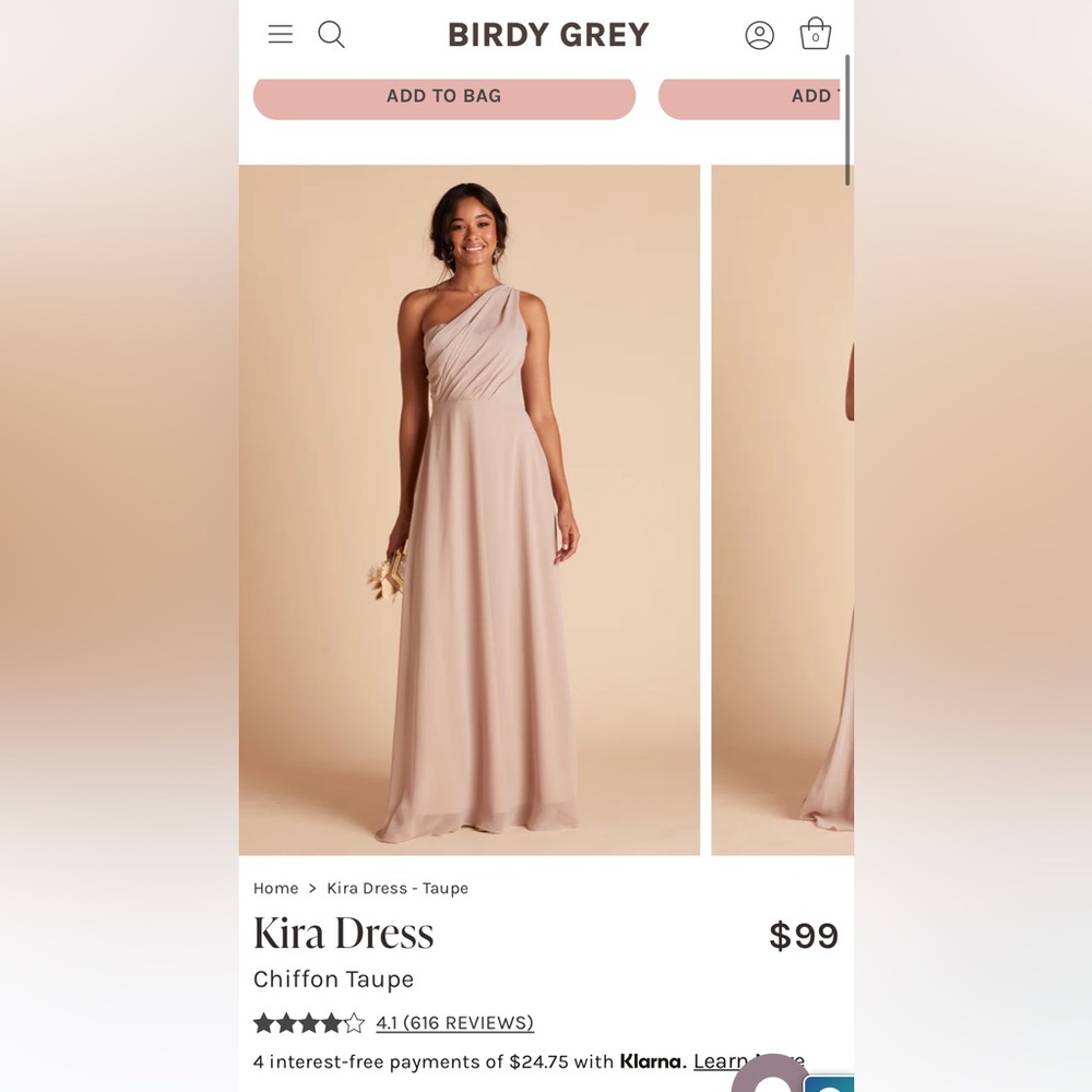 Kira Chiffon Taupe Birdy Grey